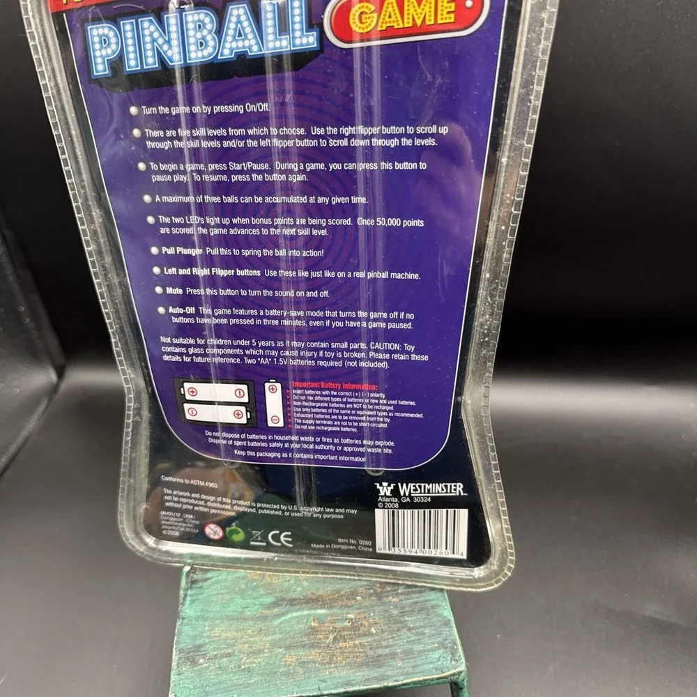 2007 Westminster Pocket Arcade Pinball Handheld Electronic Game